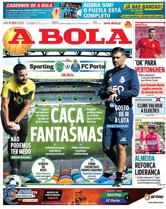 روزنامه ورزشی آبولا شنبه 26 مهر 1399