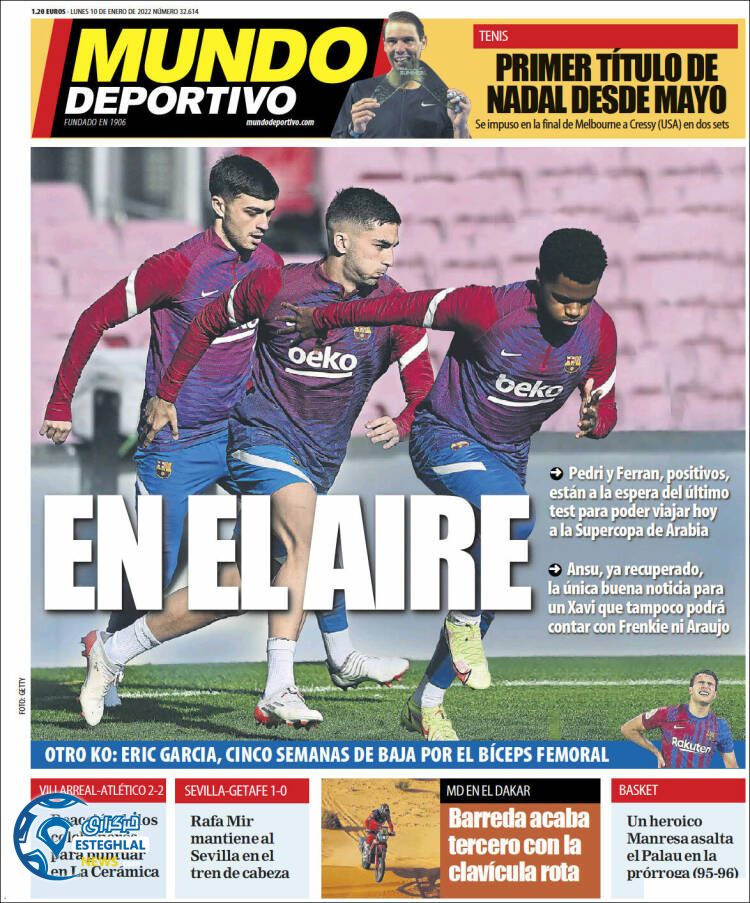 روزنامه ورزشی موندو دپورتیوو دوشنبه 20 دی 1400