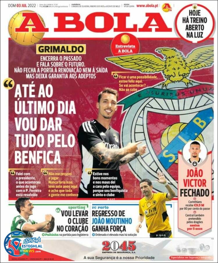 روزنامه ورزشی آبولا یکشنبه 12 تیر 1401