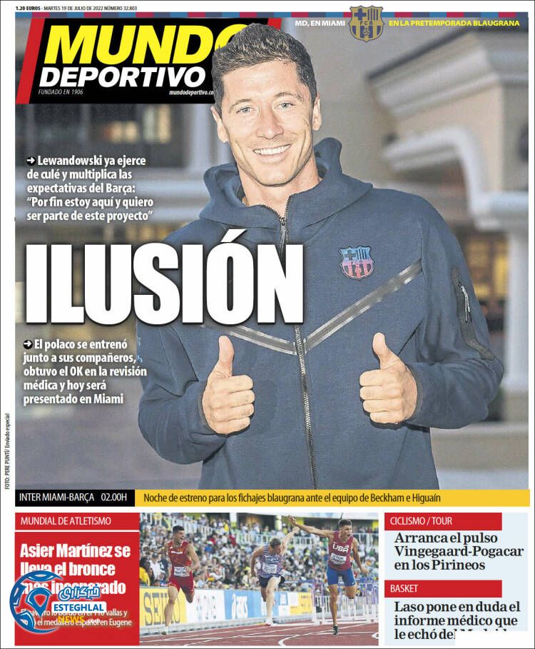 روزنامه ورزشی موندو دپورتیوو سه شنبه 28 تیر 1401