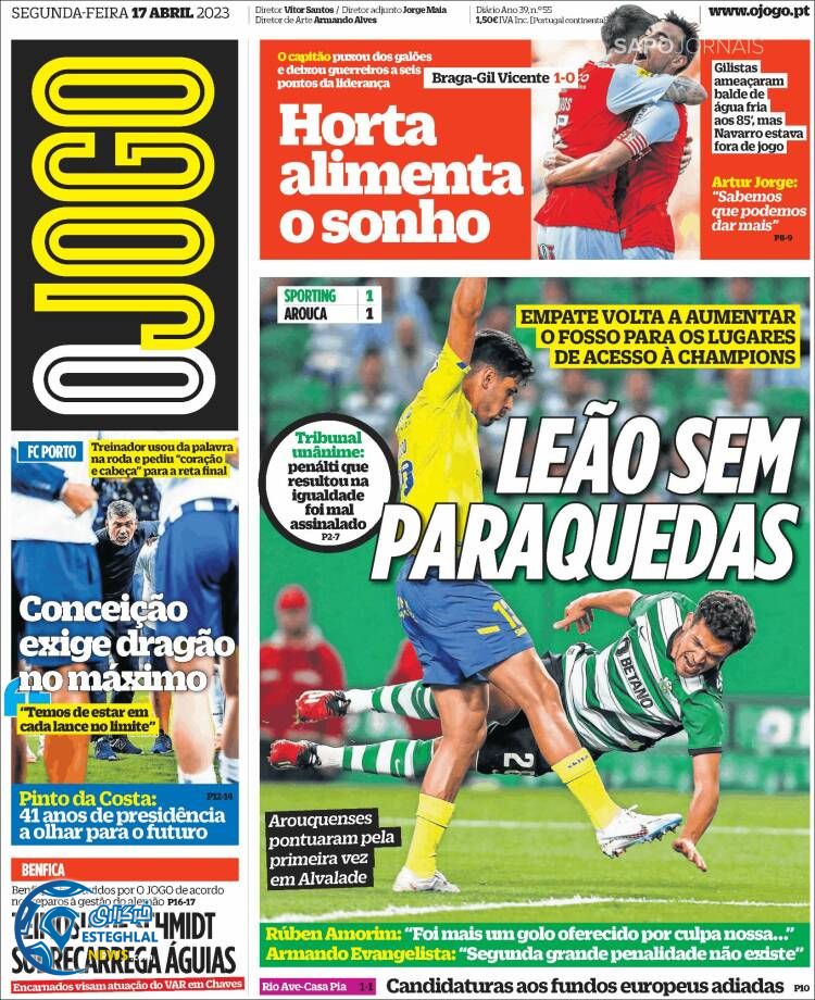 روزنامه ورزشی اوجوگو دوشنبه 28 فروردین 1402 