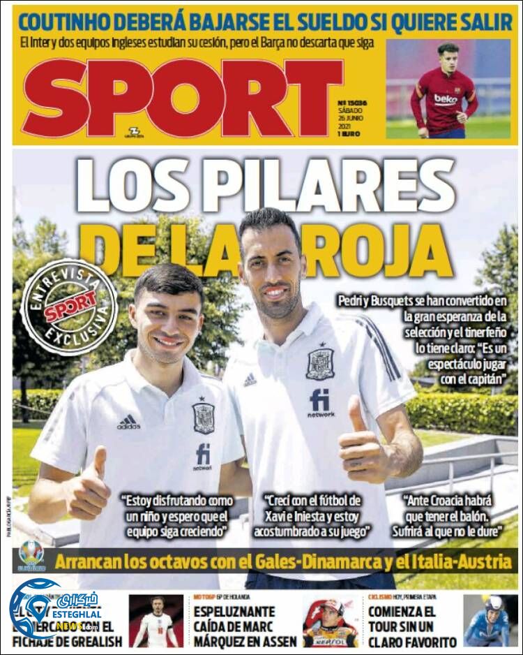 روزنامه ورزشی اسپورت شنبه 5 تیر 1400