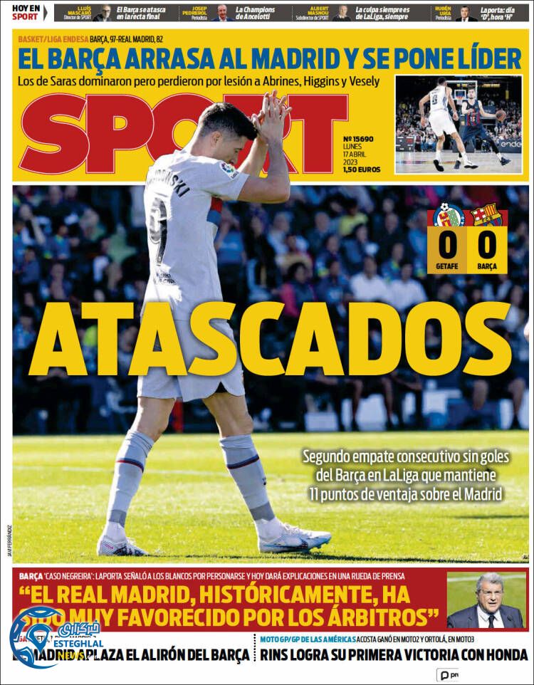 روزنامه ورزشی اسپورت دوشنبه 28 فروردین 1402 