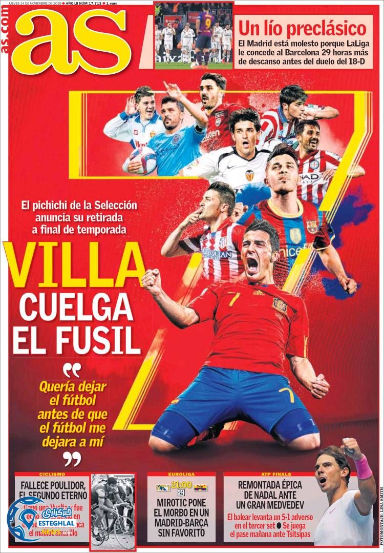 روزنامه ورزشی آاس پنجشنبه 23 آبان 1398