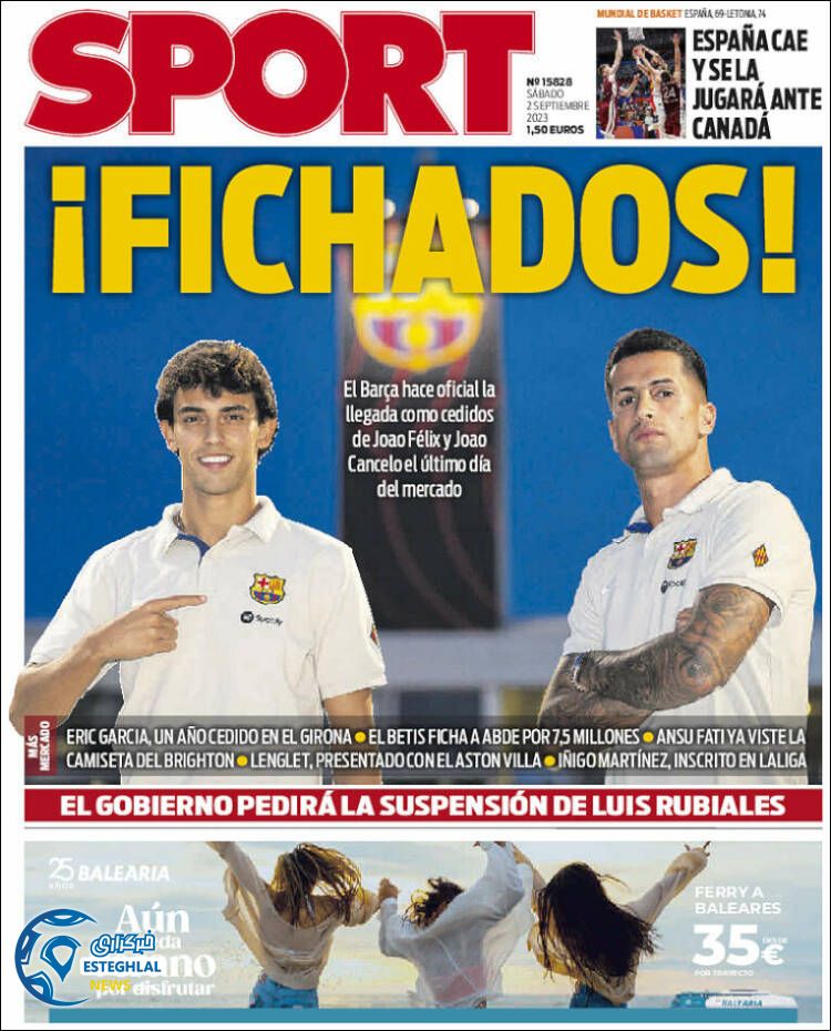 روزنامه ورزشی اسپورت شنبه 11 شهریور 1402