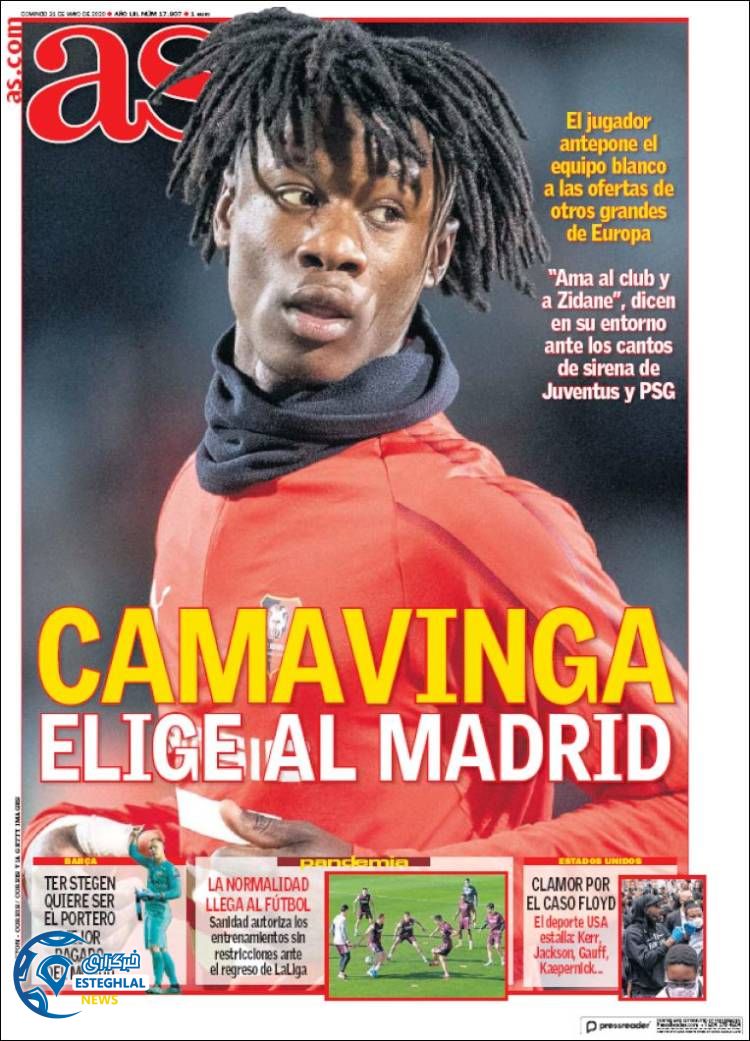 روزنامه ورزشی آاس یکشنبه 11 خرداد 1399