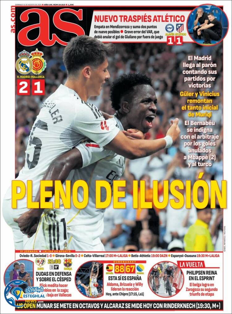 روزنامه ورزشی آ اس  یکشنبه 9 شهریور 1404 