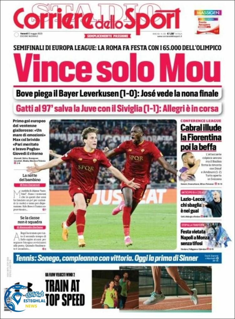 روزنامه ورزشی کوریره دلو اسپورت جمعه 22 اردیبهشت 1402 