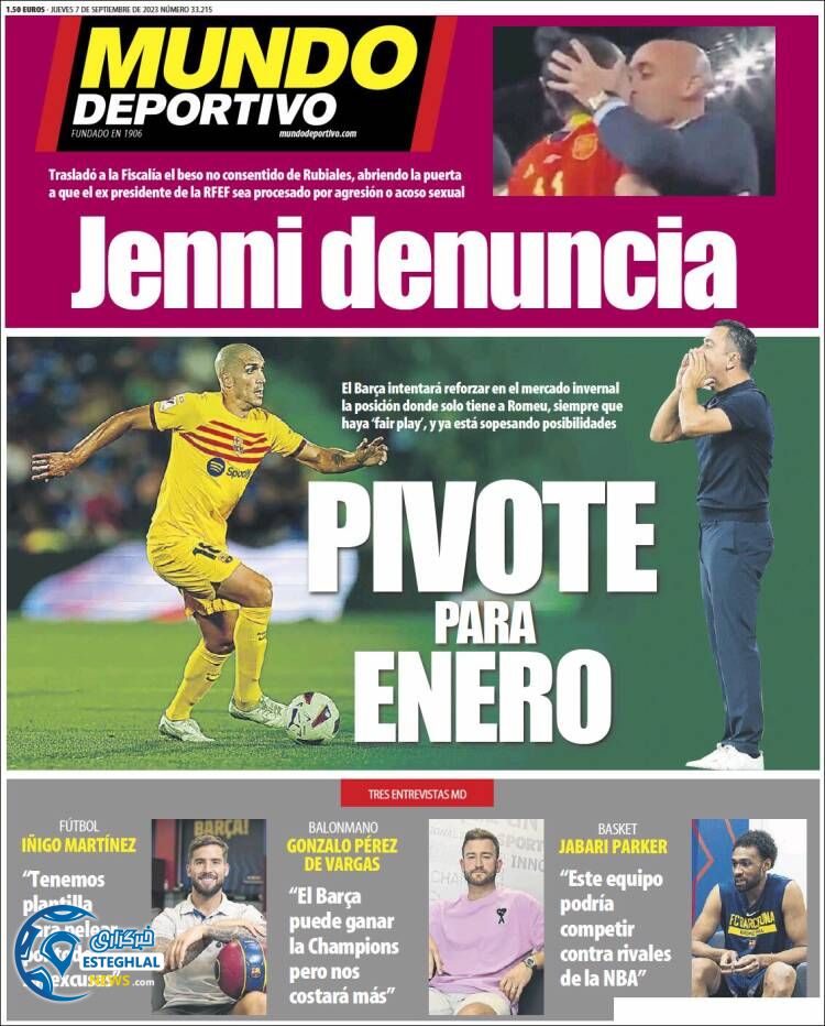 روزنامه ورزشی موندو دپورتیوو پنجشنبه 16 شهریور 1402