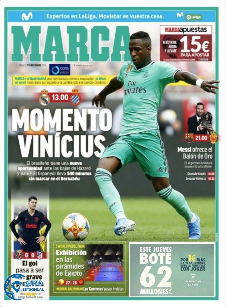 روزنامه ورزشی مارکا شنبه 16 آذر 1398