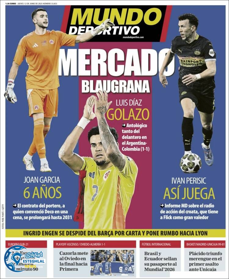 روزنامه ورزشی موندو دپورتیوو پنجشنبه 22 خرداد 1404  