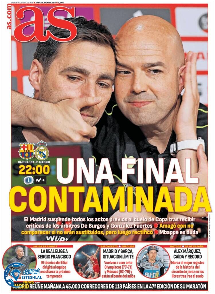 روزنامه ورزشی آ اس شنبه 6 اردیبهشت 1404 