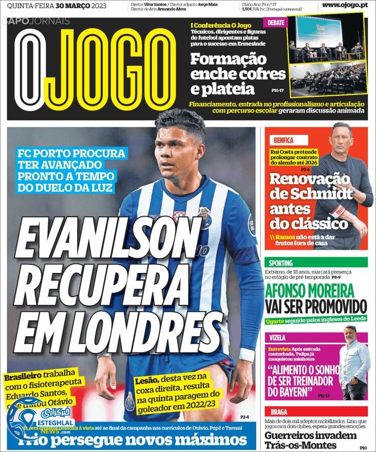 روزنامه ورزشی اوجوگو پنجشنبه 10 فروردین 1402 