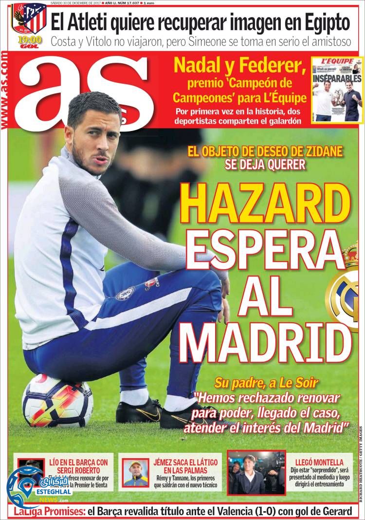 روزنامه ورزشی آاس شنبه 09 دی 1396