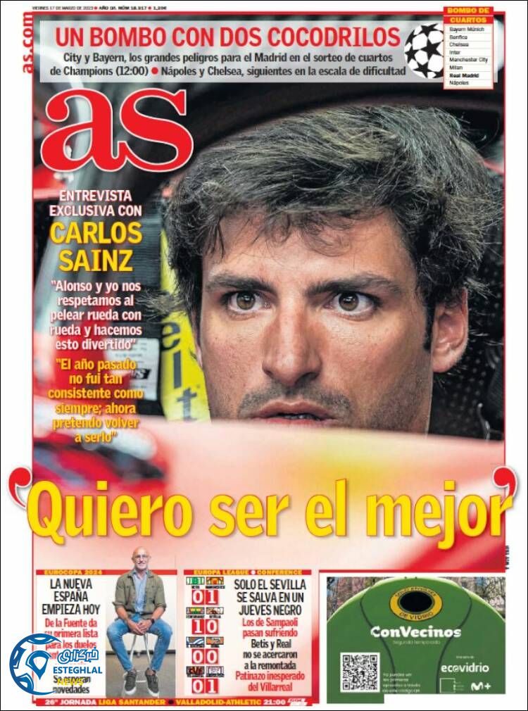 روزنامه ورزشی آ اس شنبه 27 اسفند 1401 