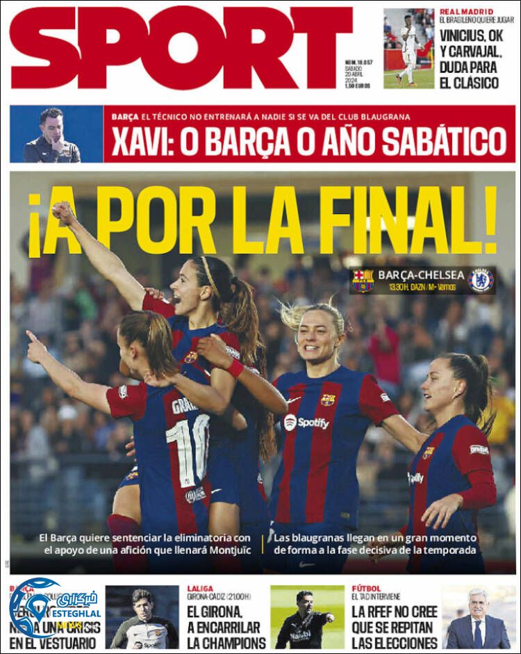 روزنامه ورزشی اسپورت شنبه 1 اردیبهشت 1403 