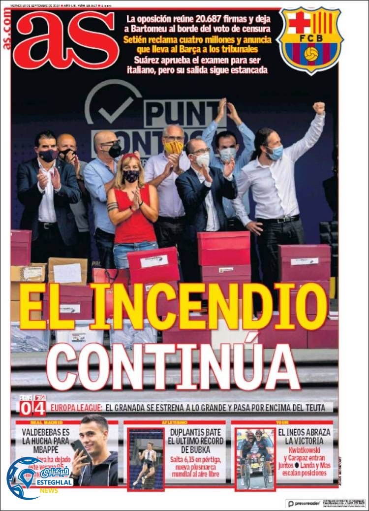 روزنامه ورزشی آاس جمعه 28 شهریور 1399