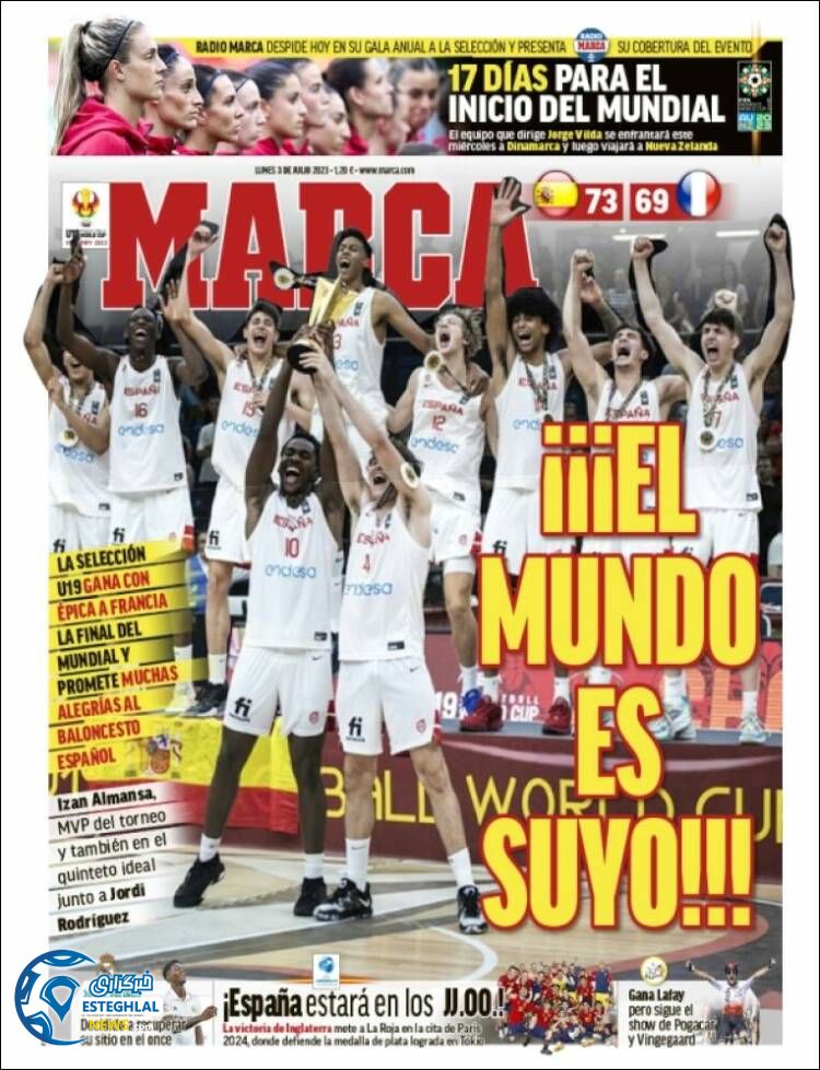 روزنامه ورزشی مارکا دوشنبه 12 تیر 1402 