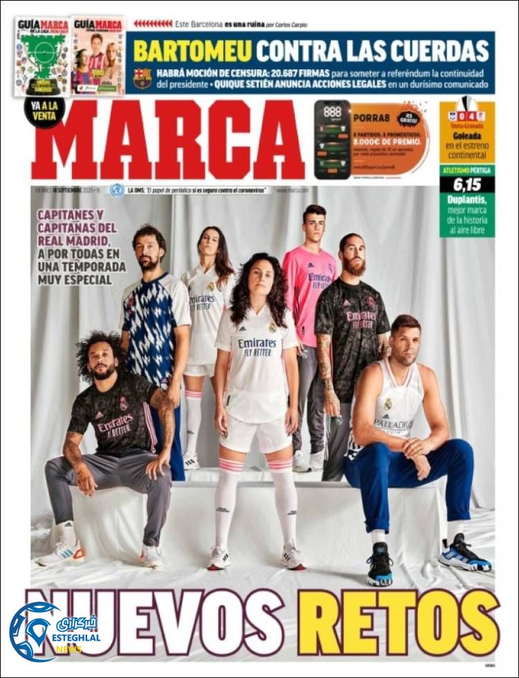 روزنامه ورزشی مارکا جمعه 28 شهریور 1399