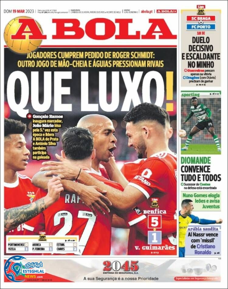 روزنامه ورزشی آبولا یکشنبه 28 اسفند 1401 