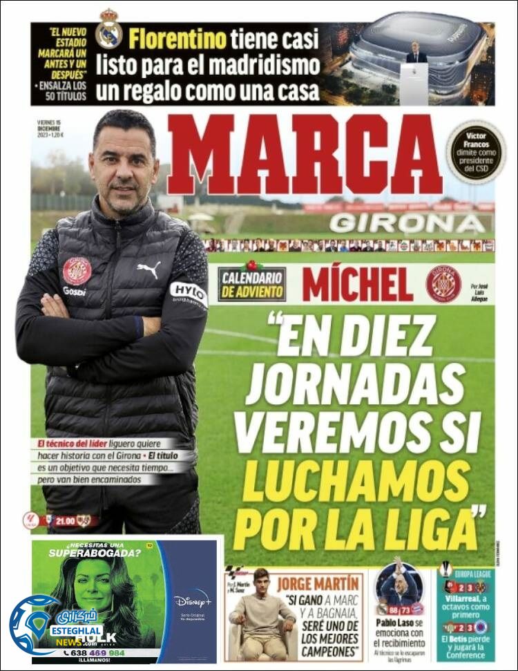 روزنامه ورزشی مارکا جمعه 24 آذر 1402 