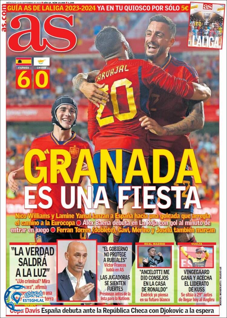 روزنامه  ورزشی آ اس چهارشنبه 22 شهریور 1402 