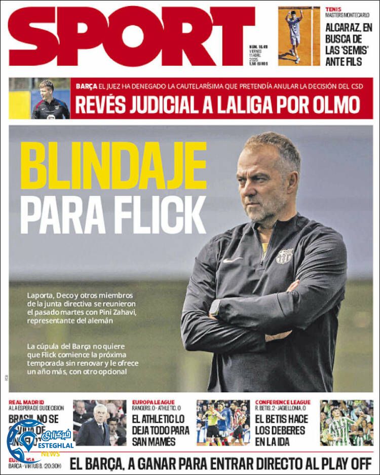 روزنامه ورزشی  اسپورت جمعه 22 فروردین 1404 