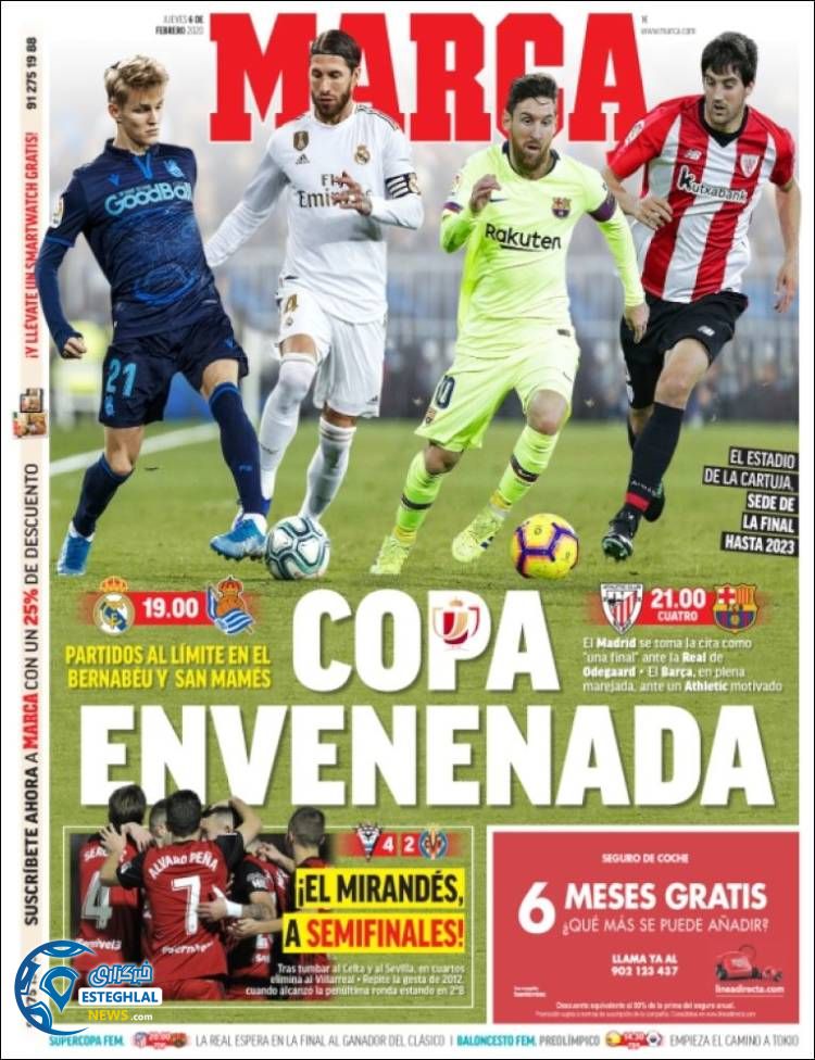 روزنامه ورزشی مارکا پنجشنبه 17 بهمن 1398