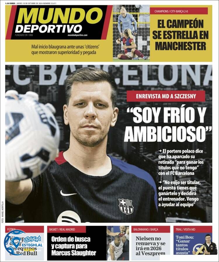 روزنامه  ورزشی موندو دپورتیوو پنجشنبه 19 مهر 1403  