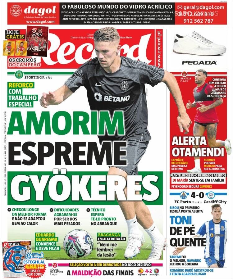 روزنامه  ورزشی رکورد یکشنبه 1 مرداد 1402 