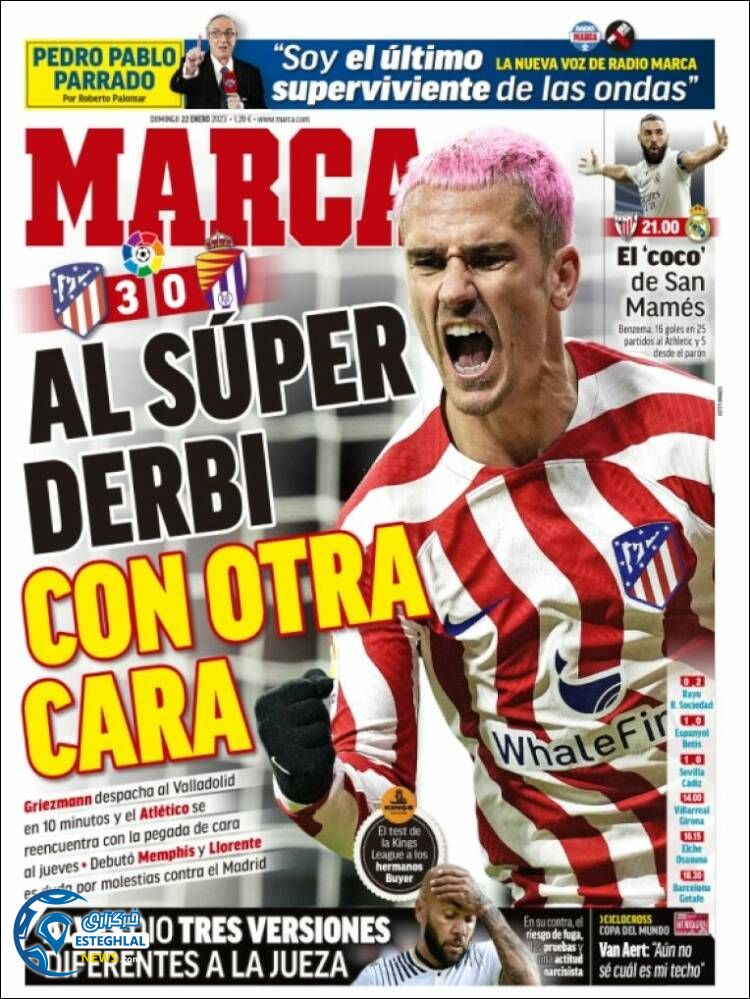 روزنامه ورزشی مارکا یکشنبه 2 بهمن 1401 