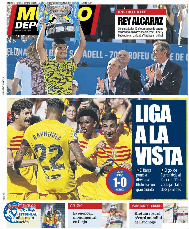 روزنامه ورزشی موندو دپورتیوو دوشنبه 4 اردیبهشت 1402 