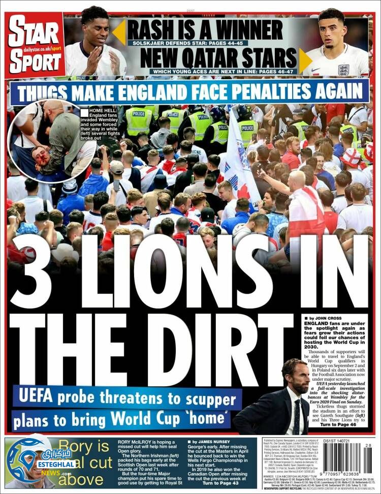 روزنامه ورزشی استار اسپورت چهارشنبه 23 تیر 1400