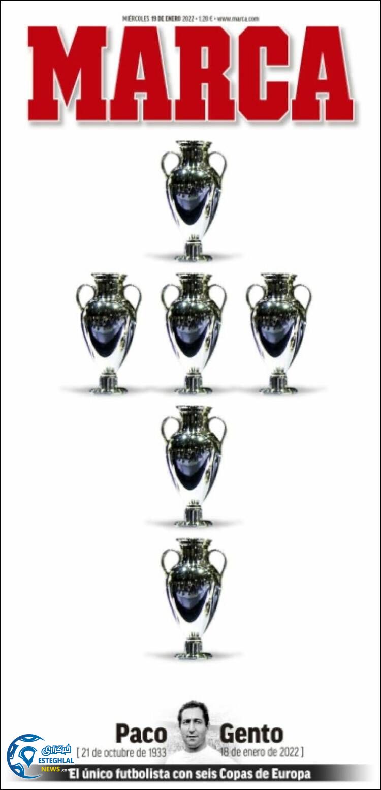 روزنامه ورزشی مارکا چهارشنبه 29 دی 1400