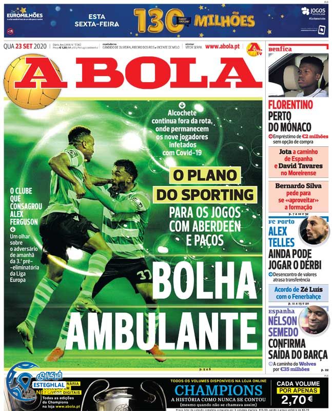 روزنامه ورزشی آبولا چهارشنبه 2 مهر 1399