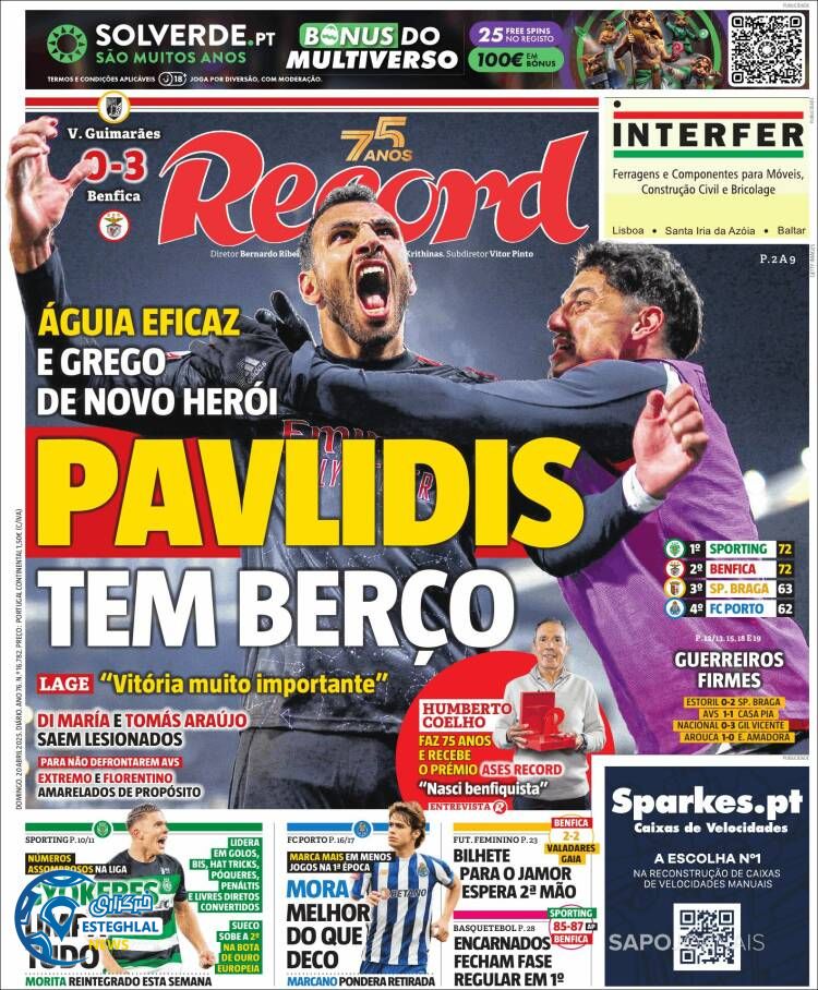 روزنامه ورزشی رکورد یکشنبه 31 فروردین 1404 