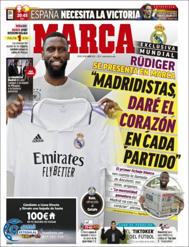 روزنامه ورزشی مارکا پنجشنبه 19 خرداد 1401