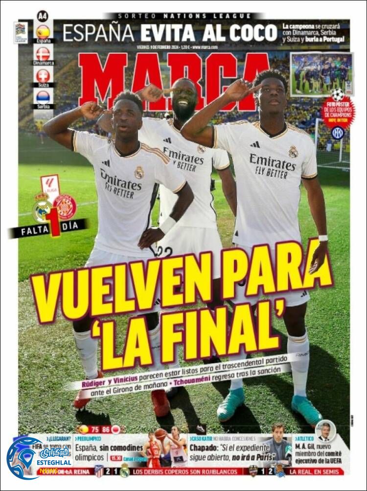 روزنامه ورزشی مارکا جمعه 20 بهمن 1402 