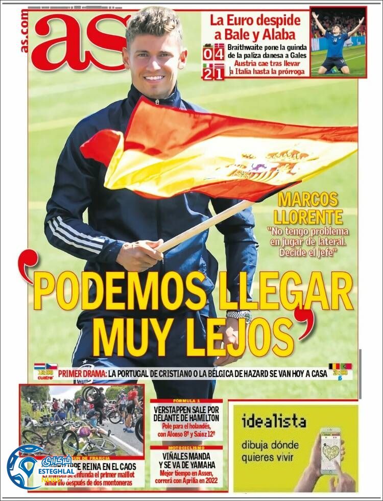 روزنامه ورزشی آ اس یکشنبه 6 تیر 1400