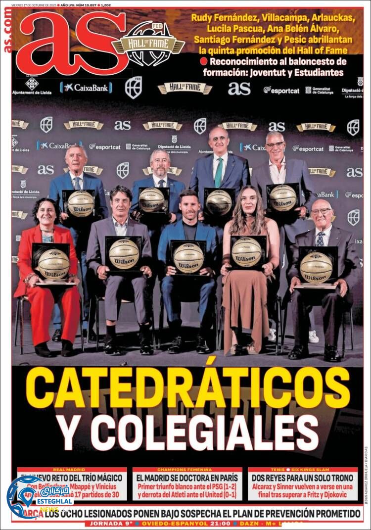 روزنامه  ورزشی آ اس  جمعه 25 مهر 1404 