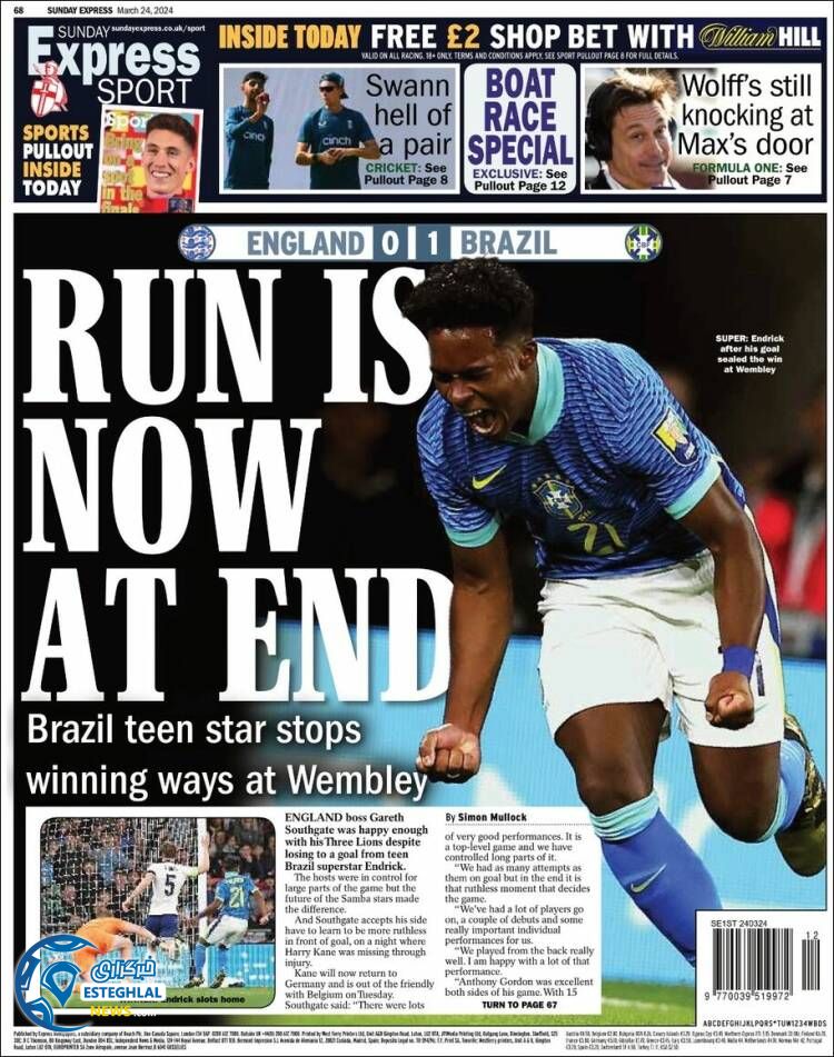 روزنامه ورزشی اکسپرس اسپورت یکشنبه 5 فروردین 1403 