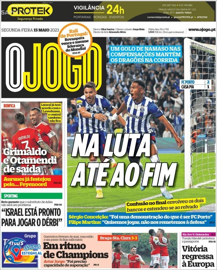 روزنامه ورزشی اوجوگو دوشنبه 25 اردیبهشت 1402 