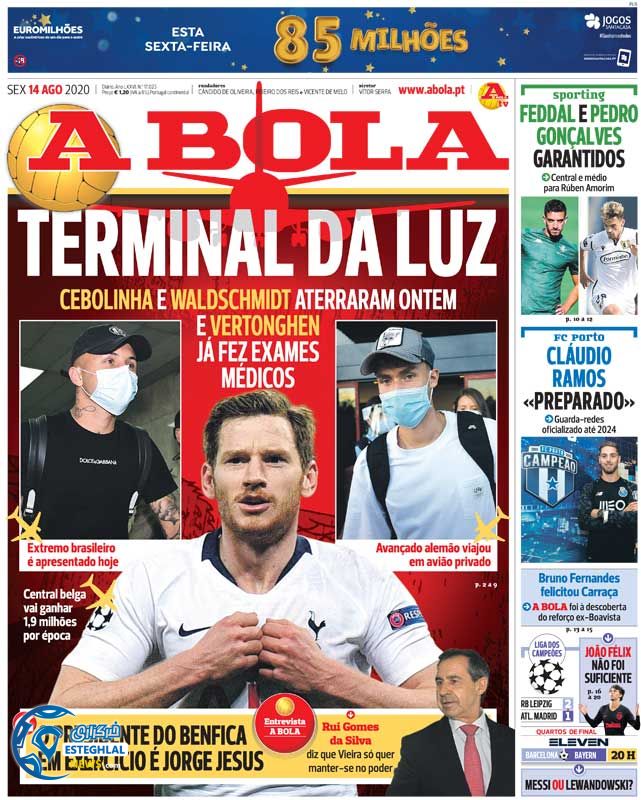 روزنامه ورزشی آبولا جمعه 24 مرداد 1399