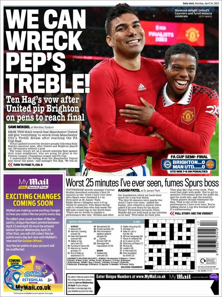 روزنامه ورزشی مایل اسپورت دوشنبه 4 اردیبهشت 1402 