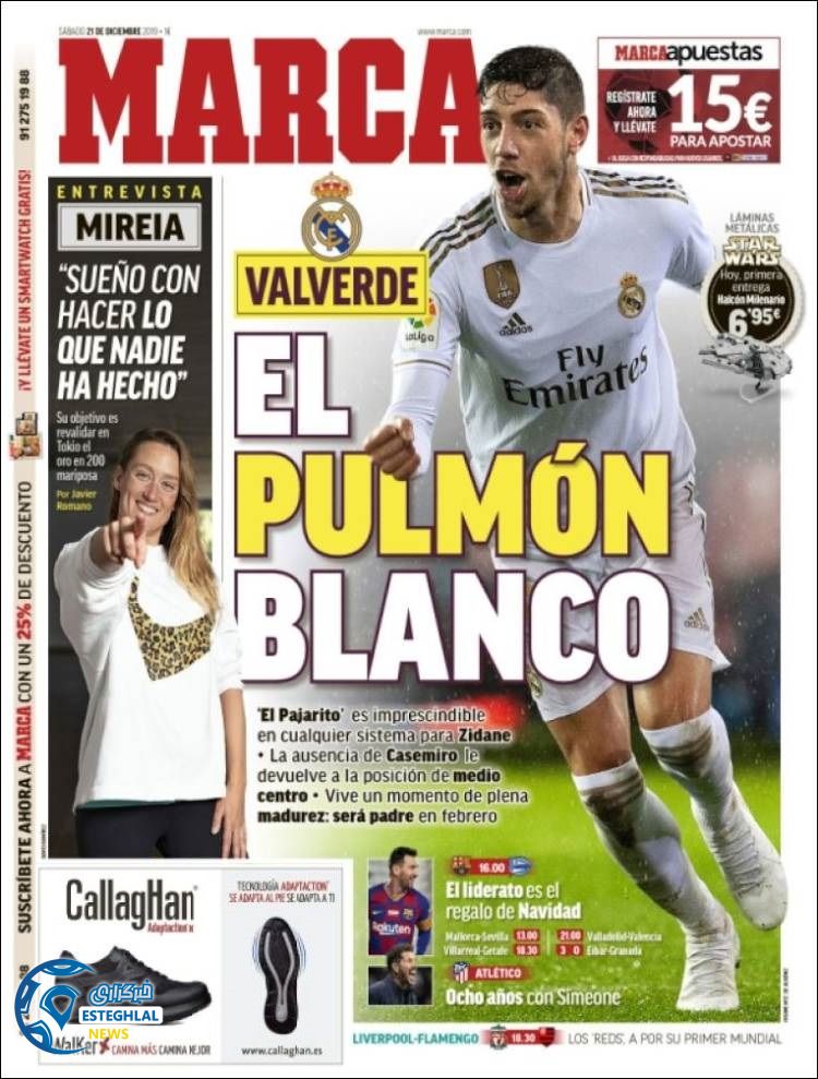 روزنامه ورزشی مارکا شنبه 30 آذر 1398