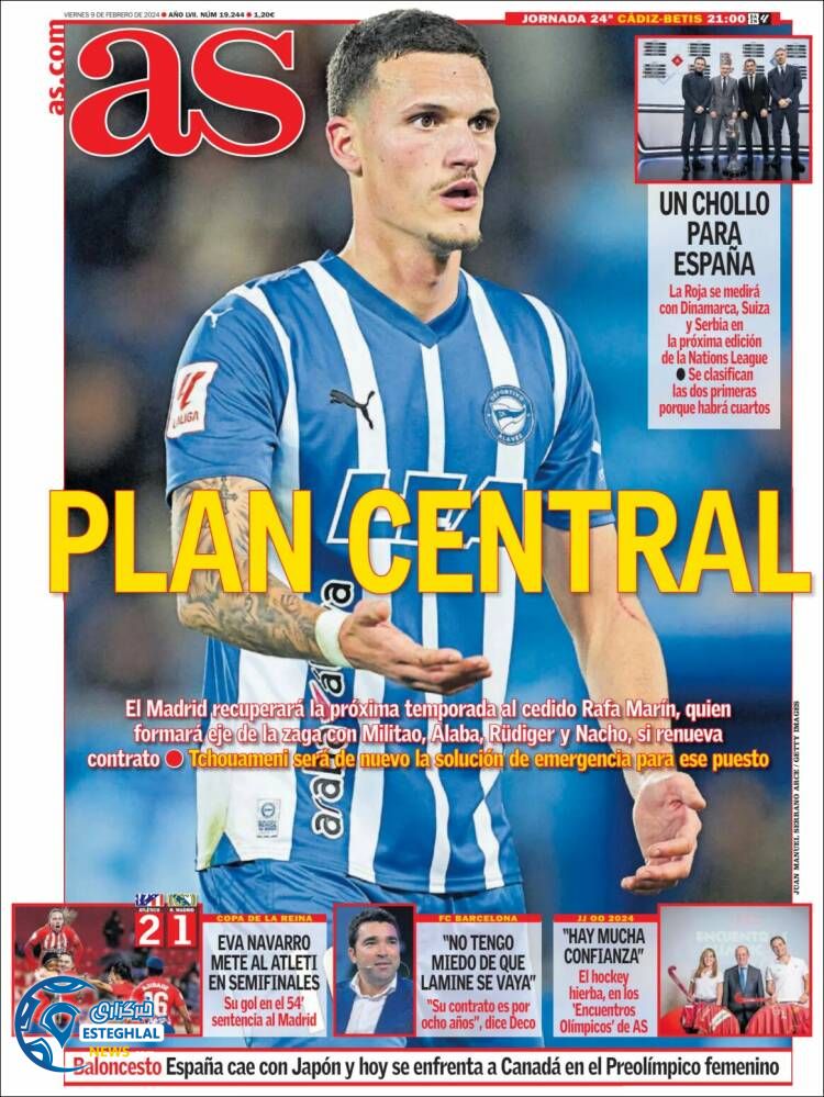 روزنامه ورزشی آ اس جمعه 20 بهمن 1402 