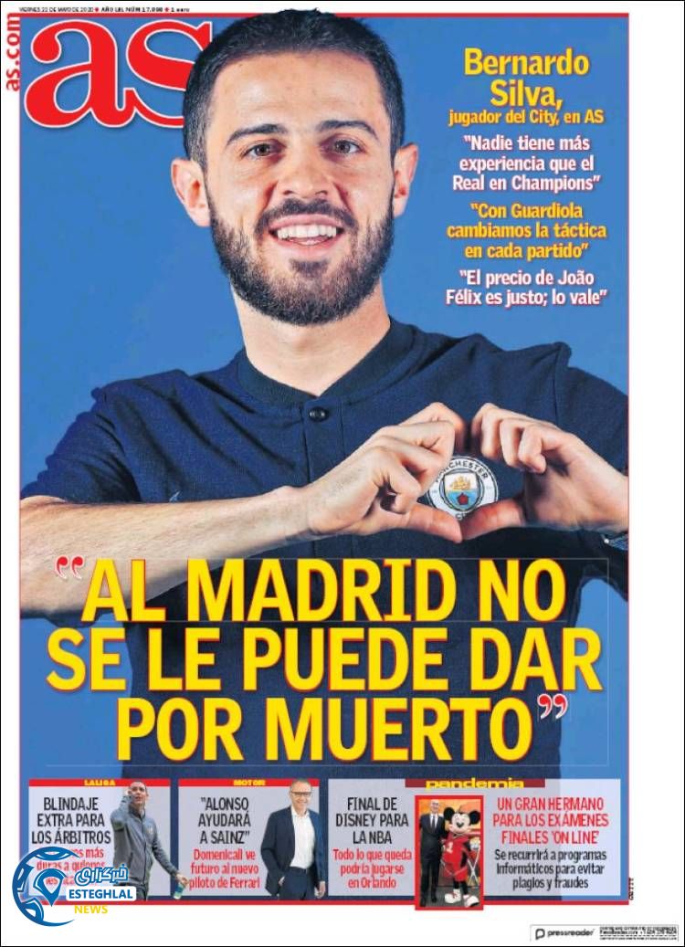 روزنامه ورزشی آاس جمعه 2 خرداد 1399