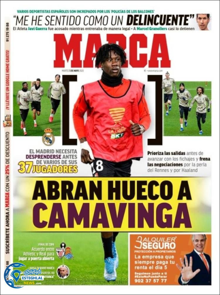 روزنامه ورزشی مارکا سه شنبه 16 اردیبهشت 1399