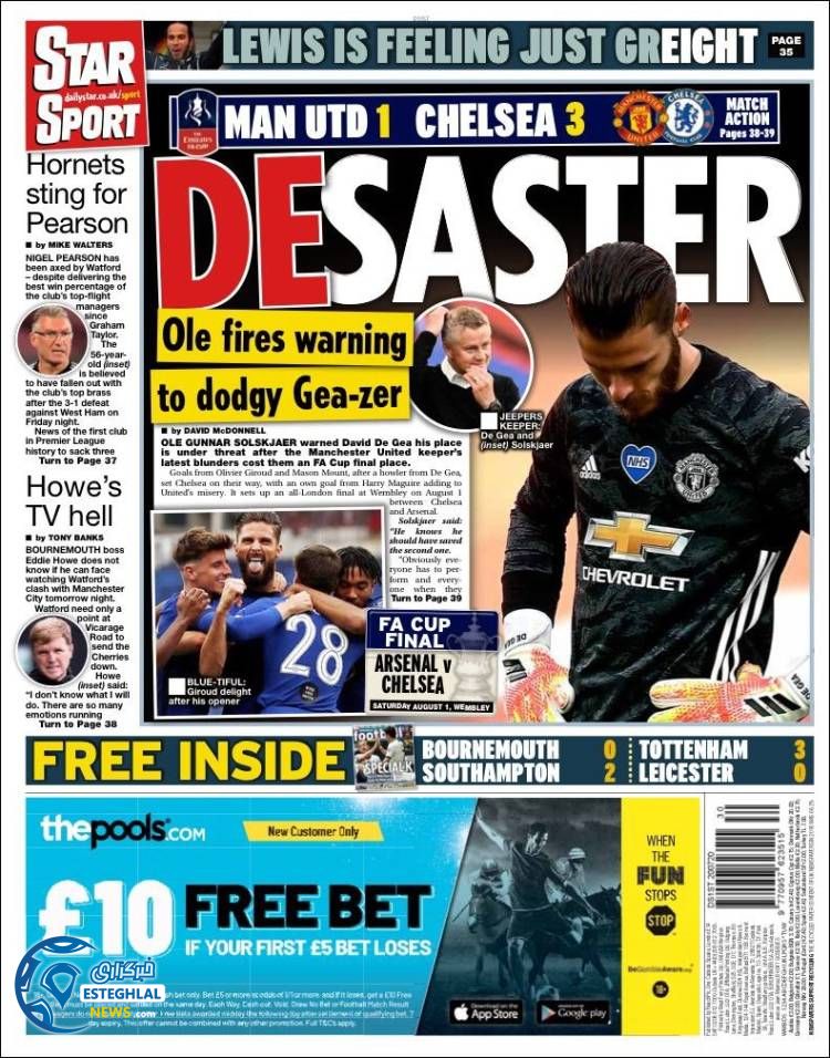 روزنامه ورزشی استار اسپورت دوشنبه 30 تیر 1399