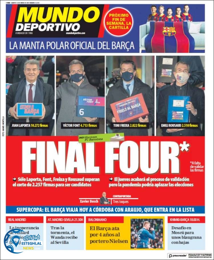 روزنامه ورزشی موندو دپورتیوو سه شنبه 23 دی 1399